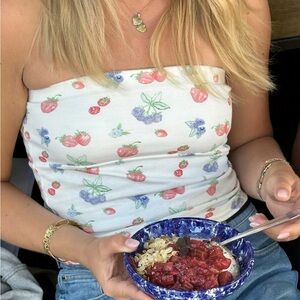 Djerf Avenue Summer Berries Tube Top